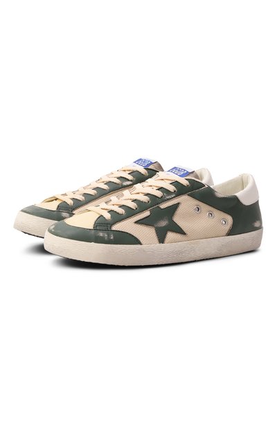 Мужские комбинированные кеды super-star GOLDEN GOOSE DELUXE BRAND, арт. GMF00108.F004590