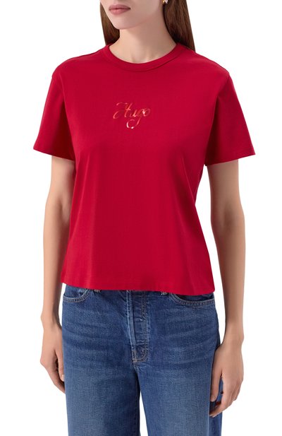 Хлопковая футболка HUGO, арт. 50550117, фото 3