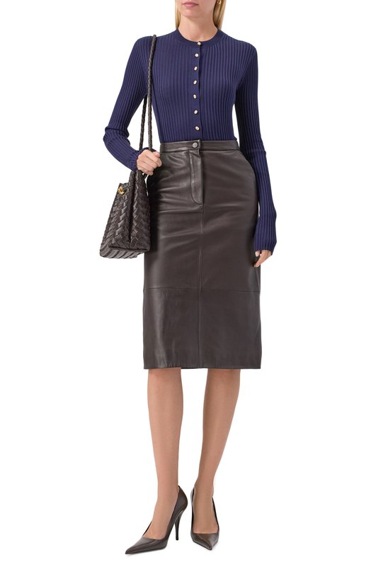 Шелковый кардиган Jil Sander J04HP0006/J16137 Синий  J04HP0006/J16137 Фото 2