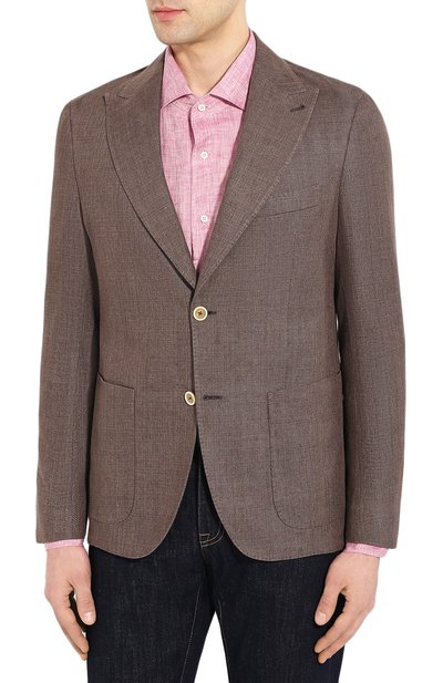 Пиджак из смеси льна и хлопка ELEVENTY, арт. A70GIAA05 TES0A043, фото 3