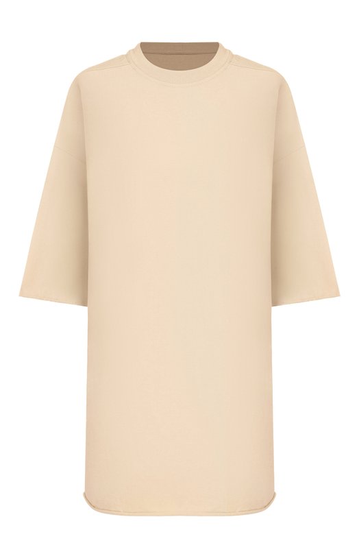 Хлопковая футболка Rick Owens RP01F6204/JA Бежевый RP01F6204/JA