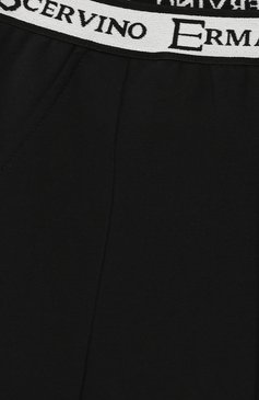 Детские хлопковые брюки ERMANNO SCERVINO черного цвета, арт. 45I PL10 FEL/4-8 | Фото 3 (Девочки Кросс-КТ: Брюки-одежда; Материал внутренний: Не назначено; Материал сплава: Проставлено; Нос: Не проставлено; Материал внешний: Хлопок; Статус проверки: Проверена категория)