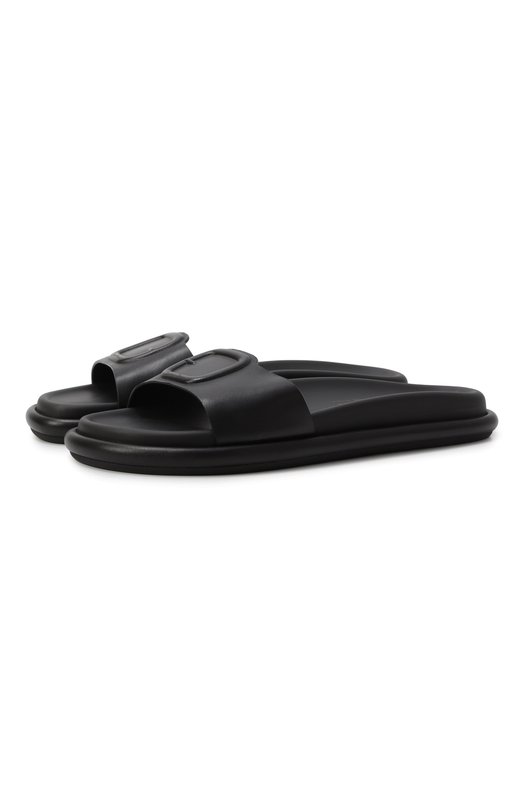 Кожаные шлепанцы Santoni WHXG71409G0MTKED Чёрный WHXG71409G0MTKED