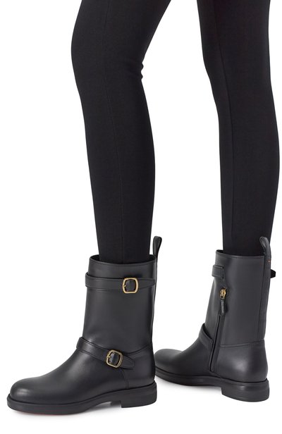 Женские кожаные полусапоги SANTONI, арт. WTYG72447NERNDYL