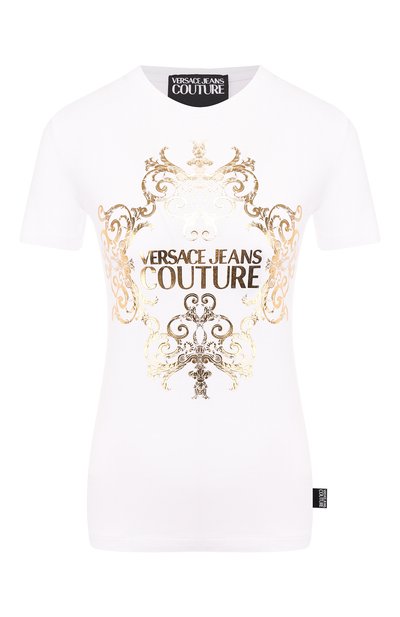 Женская хлопковая футболка VERSACE JEANS COUTURE, арт. B2HUA7AE-UDP608 BAR0QUE/30215