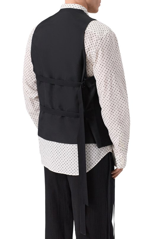 Жилет из вискозы Ann Demeulemeester B0012391/FA558 Чёрный  B0012391/FA558 Фото 4