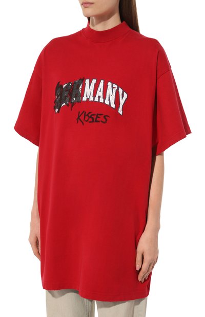 Хлопковая футболка BALENCIAGA, арт. 739028/TPVE2, фото 3