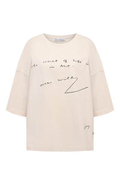 Женская хлопковая футболка JW ANDERSON, арт. JS0002 PG0079