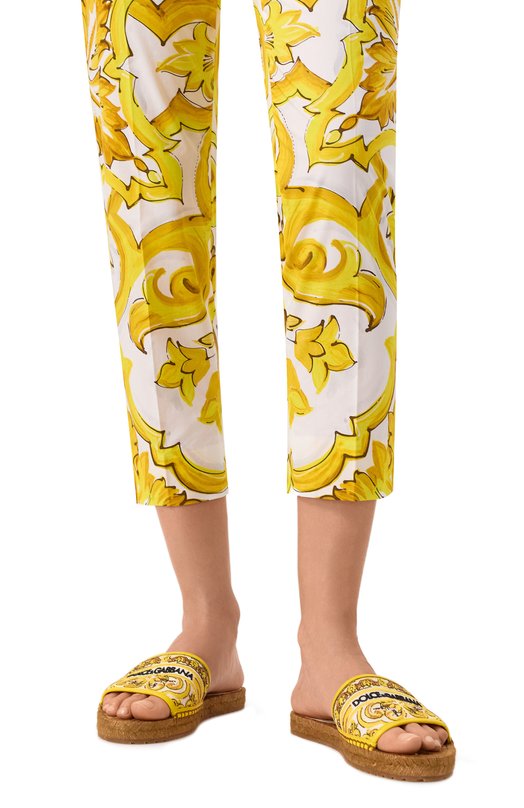 Текстильные шлепанцы Dolce & Gabbana CE0148/AV804 Жёлтый  CE0148/AV804 Фото 3