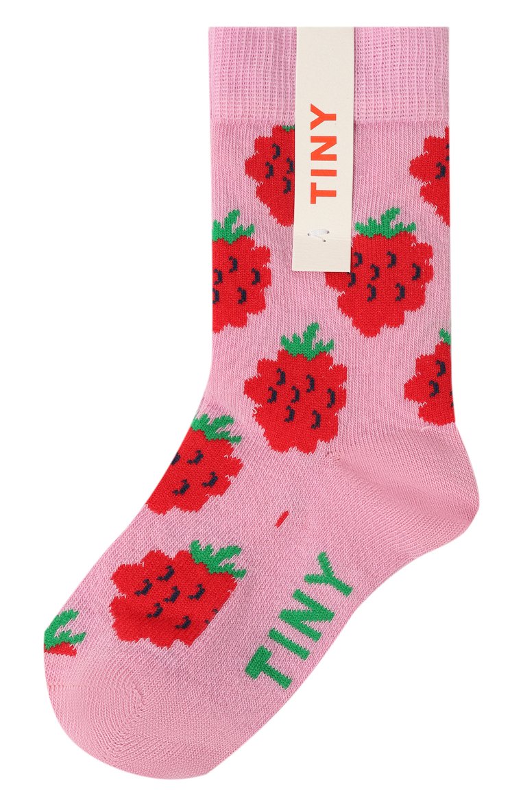 Детские носки TINYCOTTONS розового цвета, арт. AW23-358 | Фото 1 (Материал: Хлопок, Текстиль, Синтетический материал; Нос: Не проставлено; Кросс-КТ: Носки)