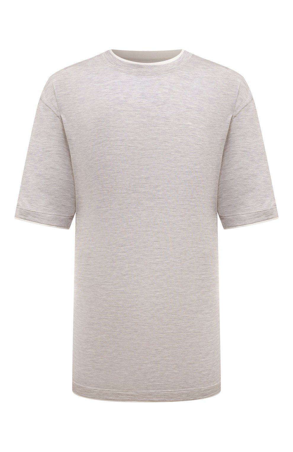 Футболка из шелка и хлопка BRUNELLO CUCINELLI, арт. MD8217427, фото 1