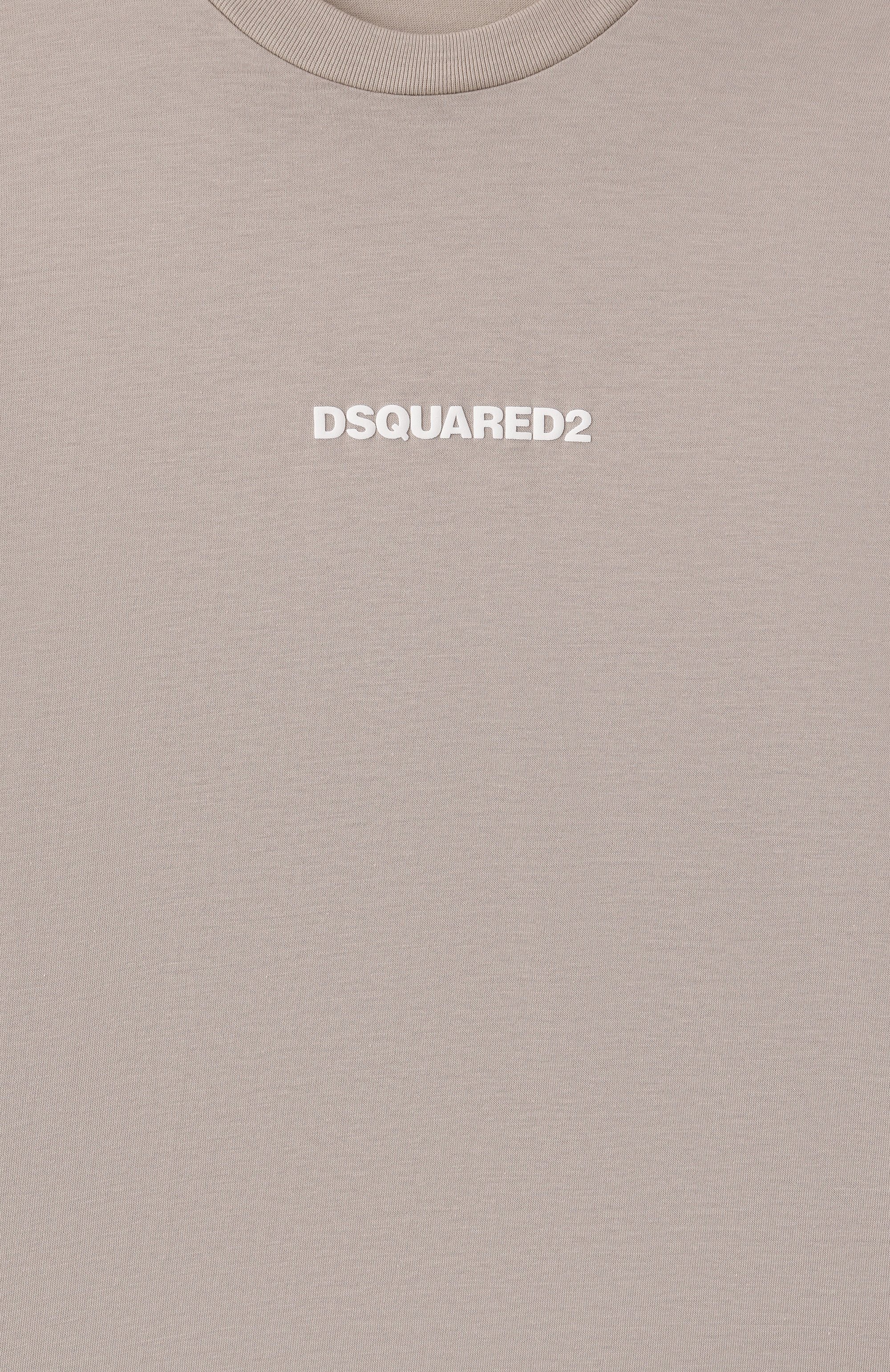 Хлопковая футболка DSQUARED2 светло-бежевого цвета по цене 9680 руб., арт. DQ2823/D004G, фото 3 Хлопковая футболка DSQUARED2, арт. DQ2823/D004G, фото 3