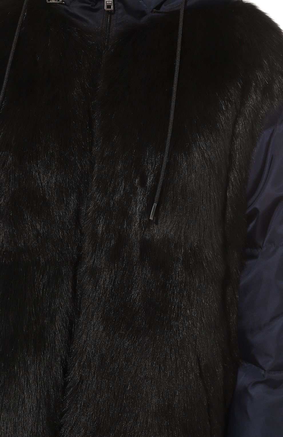 Пуховик с меховой отделкой PRADA, арт. 29X817-1YDK-F0AI7-211, фото 5