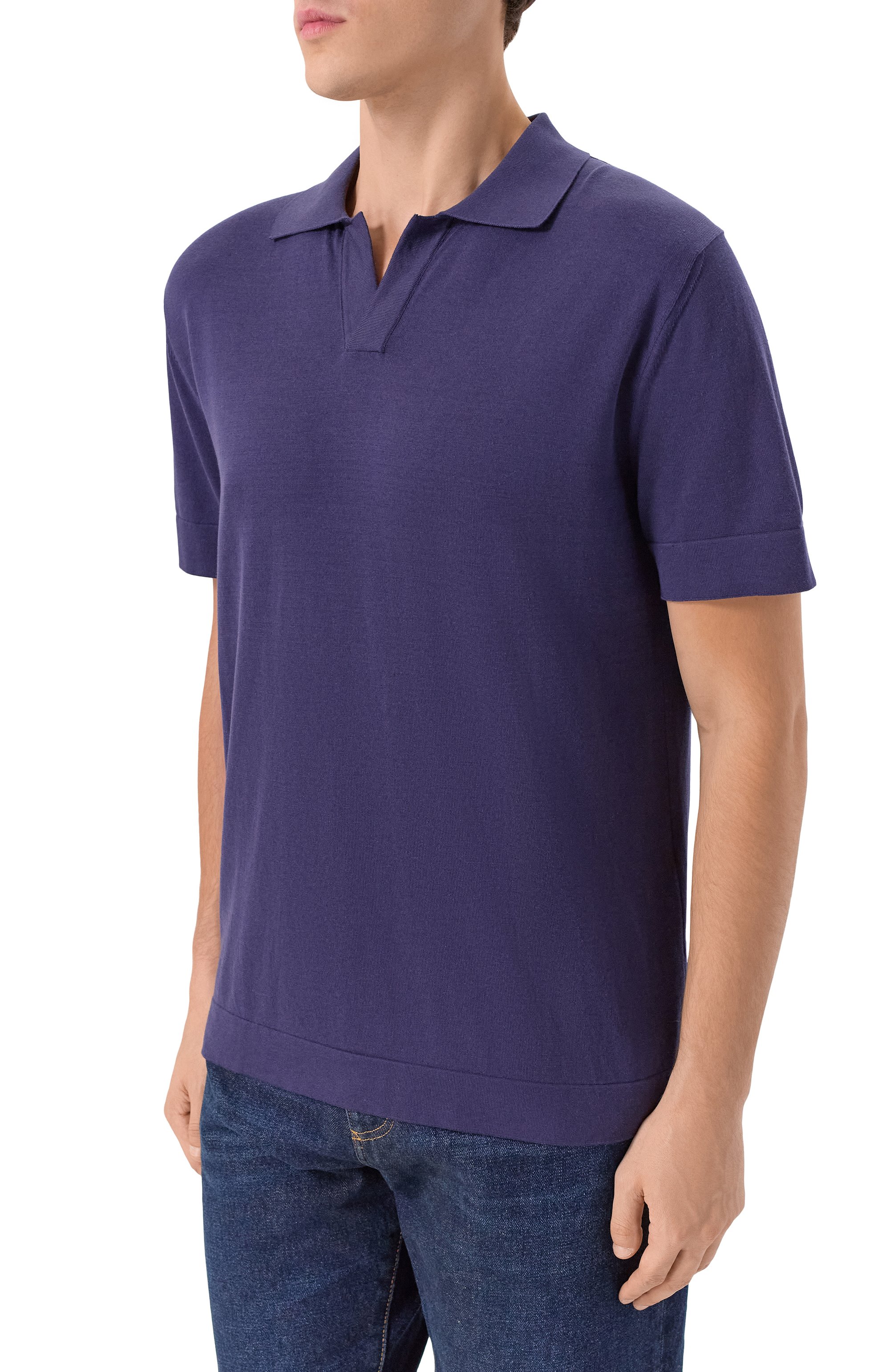 Поло из хлопка и шелка BRIONI, арт. UMKC0L/PBK02, фото 3