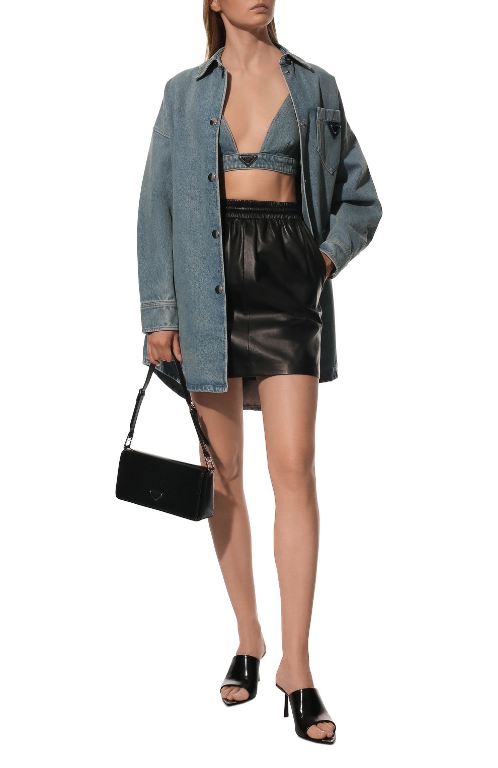 Джинсовый бра-топ PRADA, арт. GFT011-1ZAB-F0008-212, фото 2