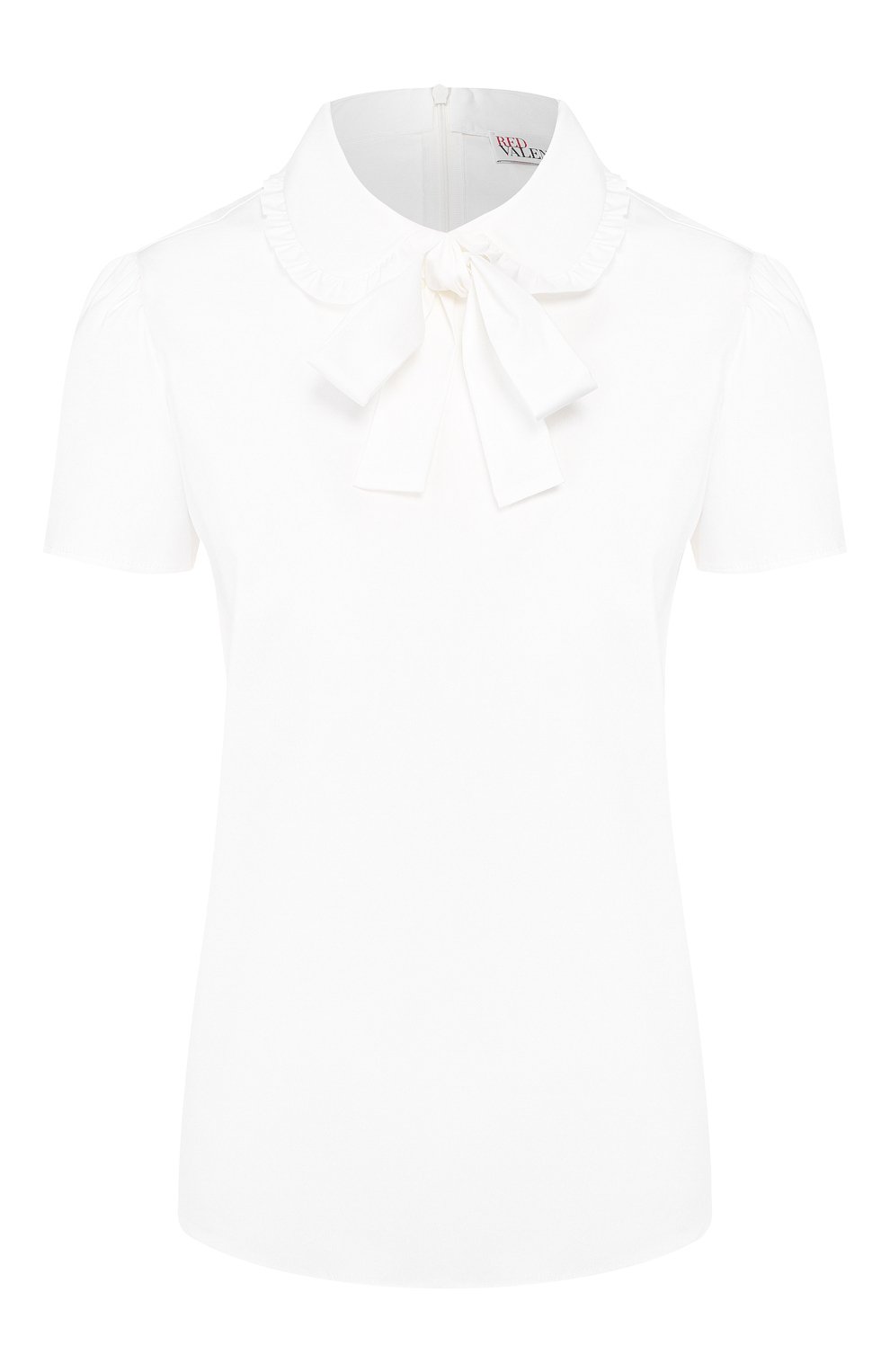 Хлопковый топ REDVALENTINO белого цвета по цене 23950 руб., арт. SR3AA0U7/0ES, фото 1 Хлопковый топ REDVALENTINO, арт. SR3AA0U7/0ES, фото 1