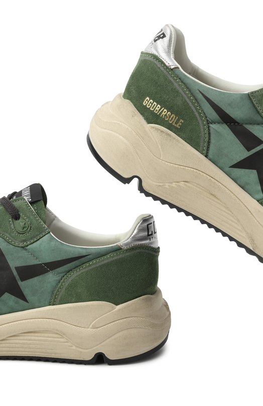 Комбинированные кроссовки Running Sole  Golden Goose Deluxe Brand GMF00927.F007499 Зелёный  GMF00927.F007499 Фото 7