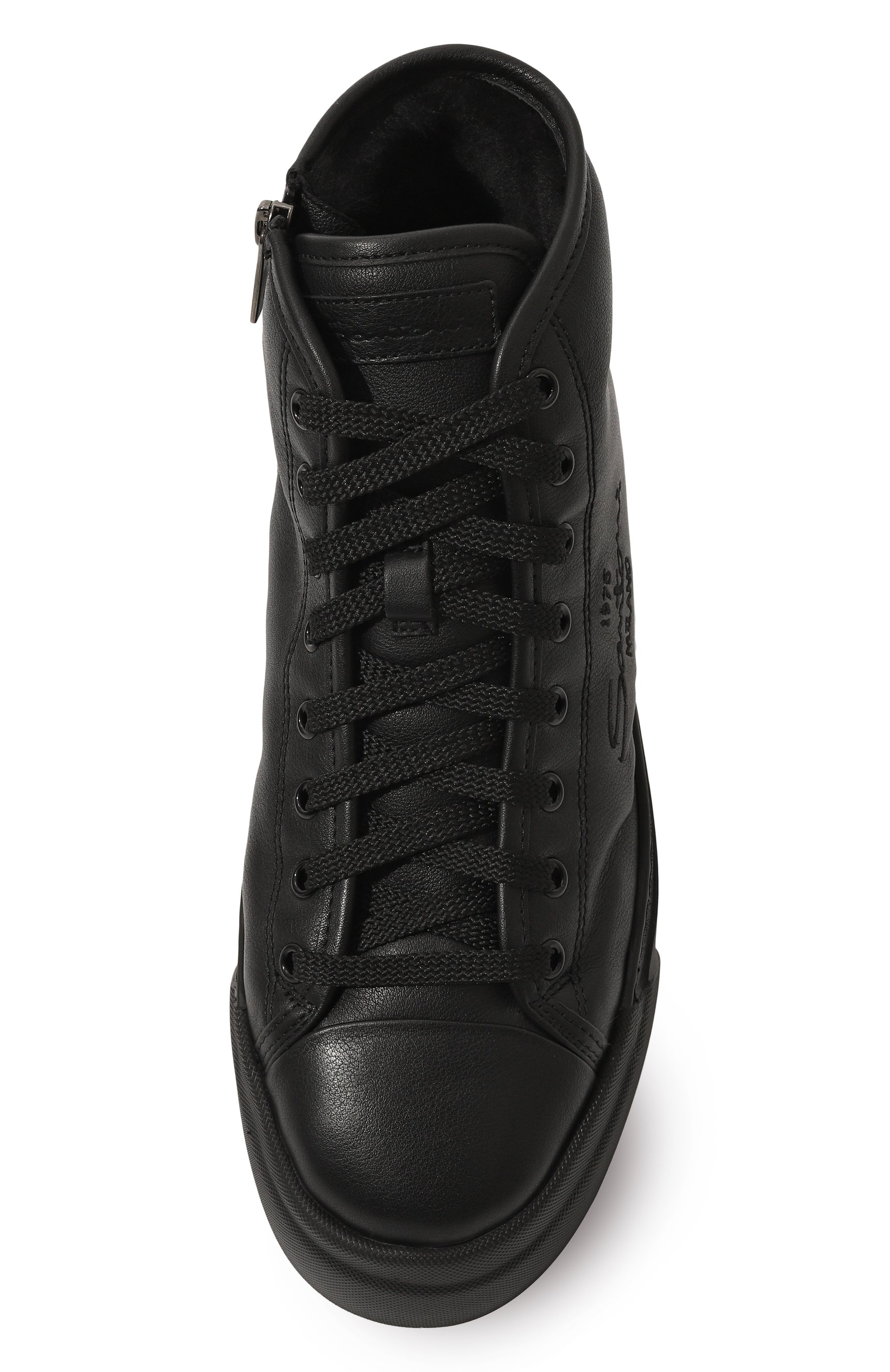 Кожаные кеды SANTONI, арт. WBGG61155NERPAIY, фото 6