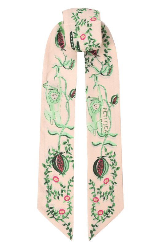 Шелковый шарф-твилли Petitjean Paris 18L11 Розовый 18L11