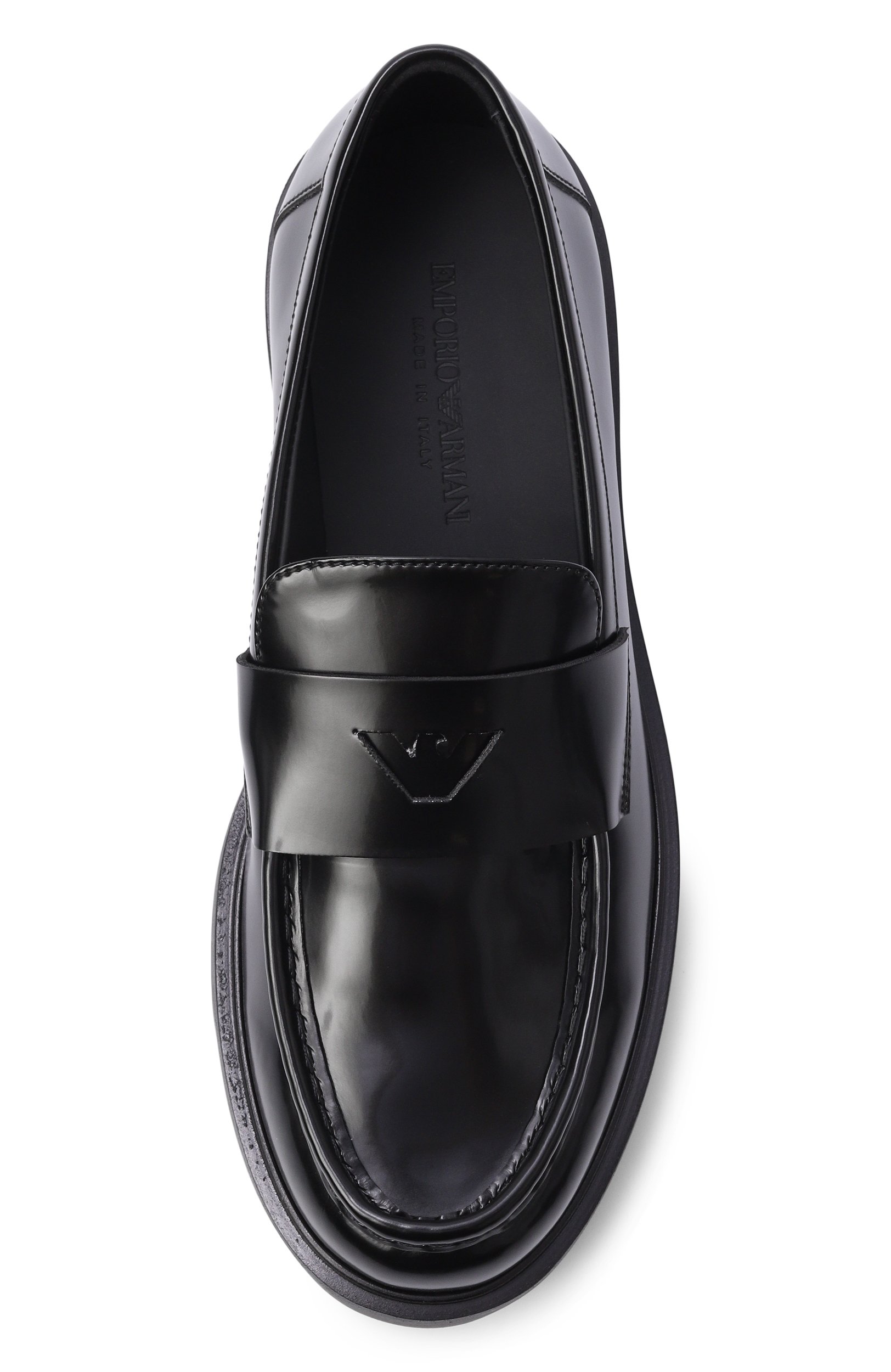 Лоферы EMPORIO ARMANI черного цвета по цене 42950 руб., арт. EB001676/AF28380, фото 4 Лоферы EMPORIO ARMANI, арт. EB001676/AF28380, фото 4