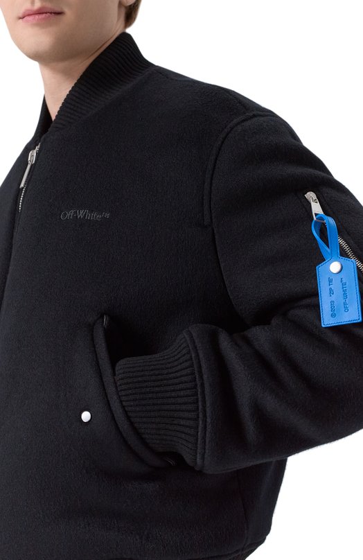 Кашемировый бомбер Off-White 0MEH05JF25FAB001 Чёрный  0MEH05JF25FAB001 Фото 5