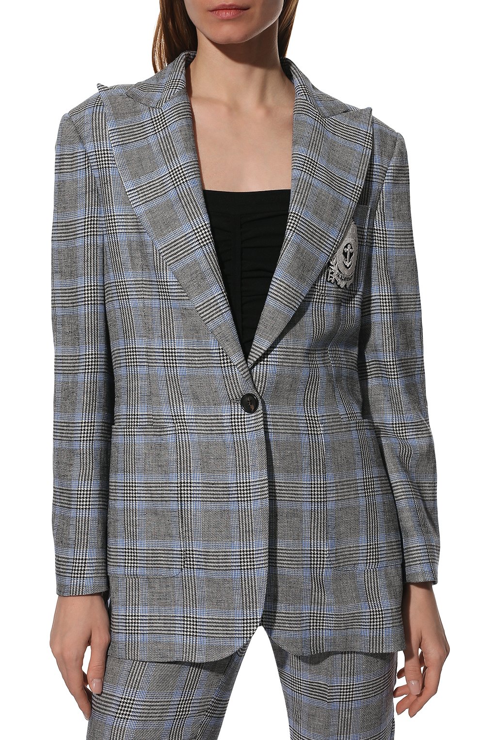 Жакет из вискозы и льна ERMANNO FIRENZE, арт. D40EI 001E39, фото 3