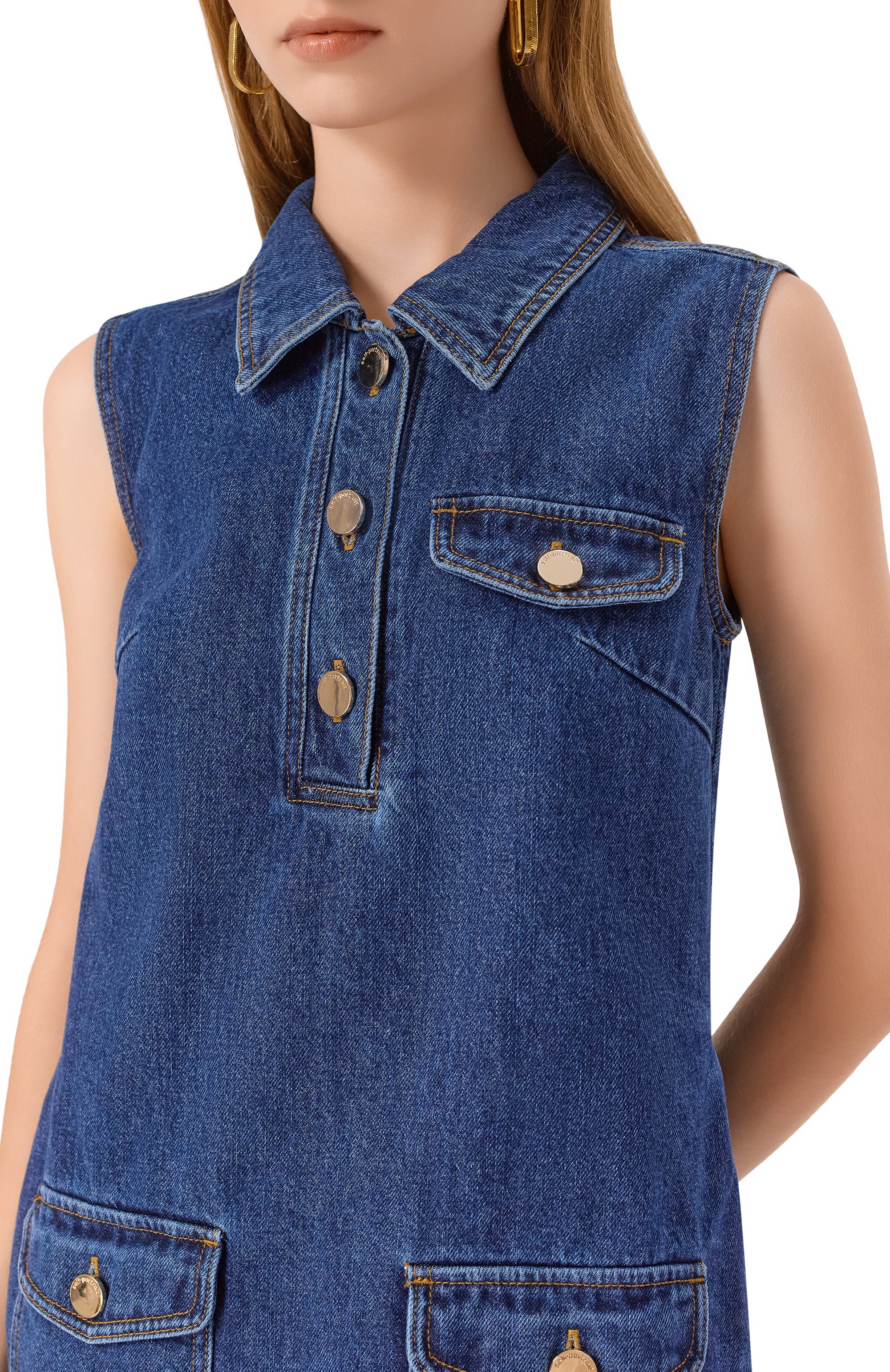 Джинсовое платье SELF-PORTRAIT, арт. PF25803SBL, фото 5