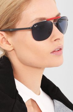 Женские солнцезащитные очки RAY-BAN синего цвета, арт. 3662M-F03780 | Фото 2 (Кросс-КТ: С/з-унисекс; Региональные ограничения белый список (Axapta Mercury): Не проставлено, RU; Нос: Не проставлено; Материал: Пластик; Тип очков: С/з; Оптика Гендер: оптика-унисекс; Очки форма: Прямоугольные)