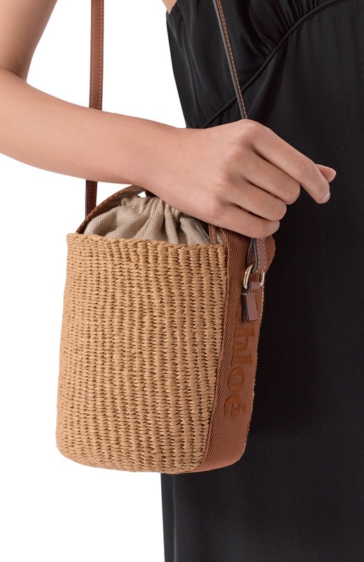 Сумка Chloé x Mifuko Woody small Chloé CHC23AS381L18 Бежевый  CHC23AS381L18 Фото 2