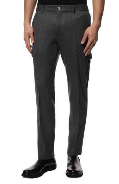 Шерстяные брюки-карго STEFANO RICCI темно-серого цвета по цене 124500 руб., арт. M1T2400301/W0013M, фото 3 Шерстяные брюки-карго STEFANO RICCI, арт. M1T2400301/W0013M, фото 3