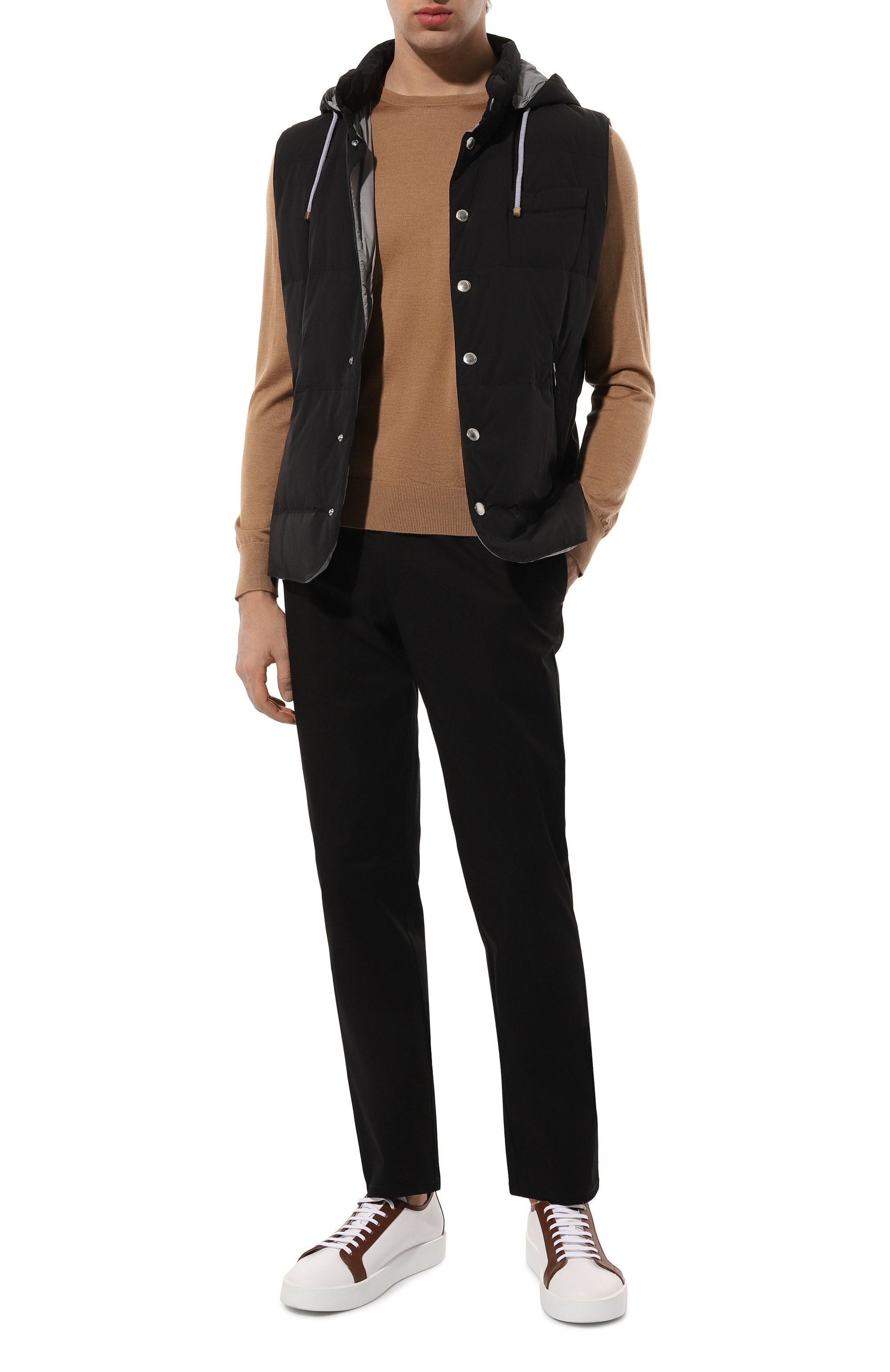 Пуховый жилет BRUNELLO CUCINELLI черного цвета по цене 277000 руб., арт. MM4031716, фото 2 Пуховый жилет BRUNELLO CUCINELLI, арт. MM4031716, фото 2