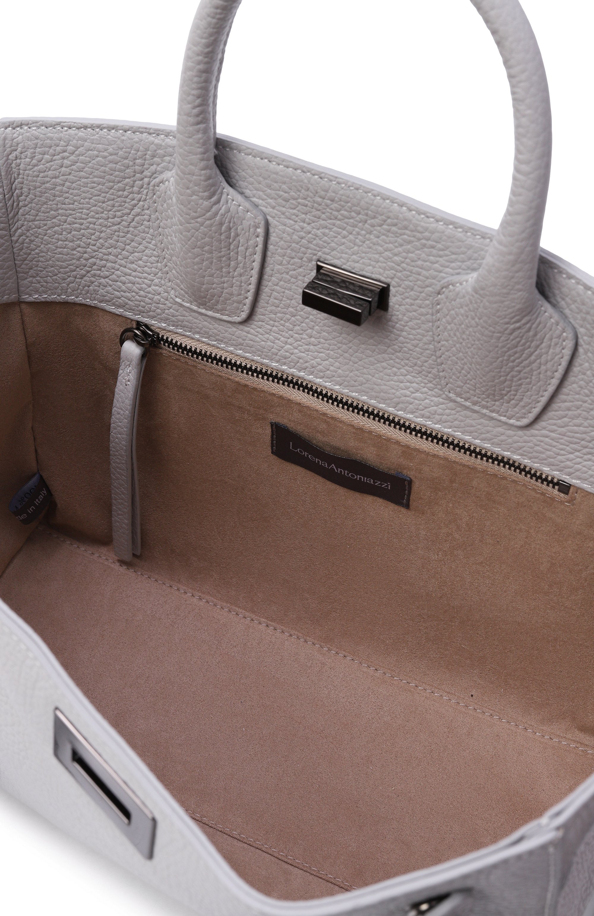 Сумка LORENA ANTONIAZZI светло-серого цвета по цене 99050 руб., арт. P26212B001A/9820, фото 6 Сумка LORENA ANTONIAZZI, арт. P26212B001A/9820, фото 6