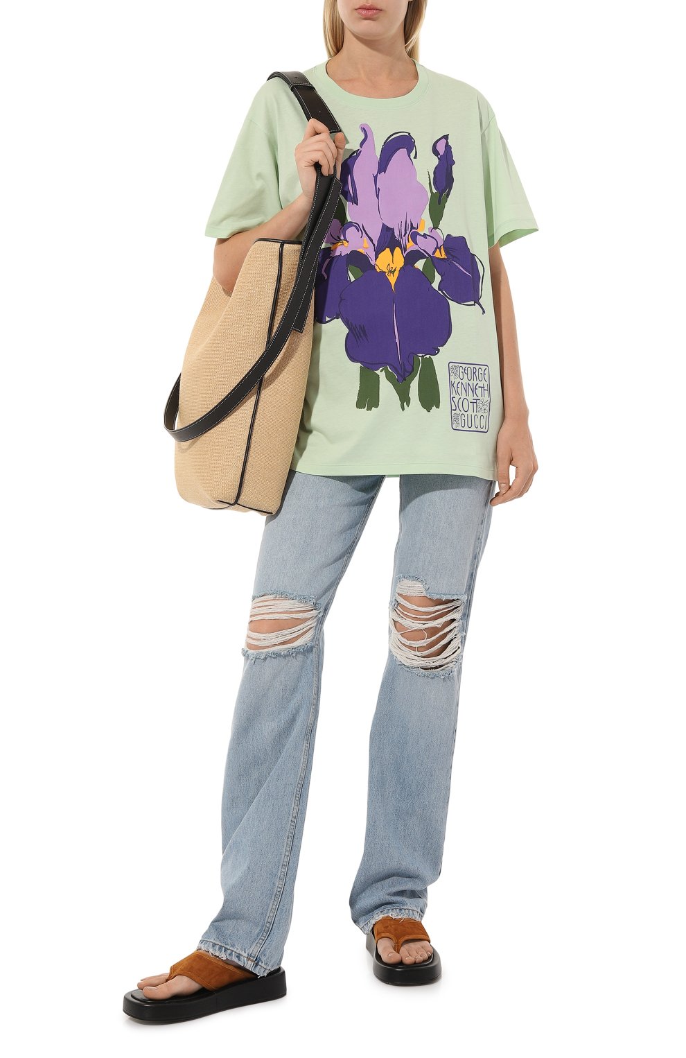 Хлопковая футболка gucci x ken scott GUCCI, арт. 615044 XJDBU, фото 2