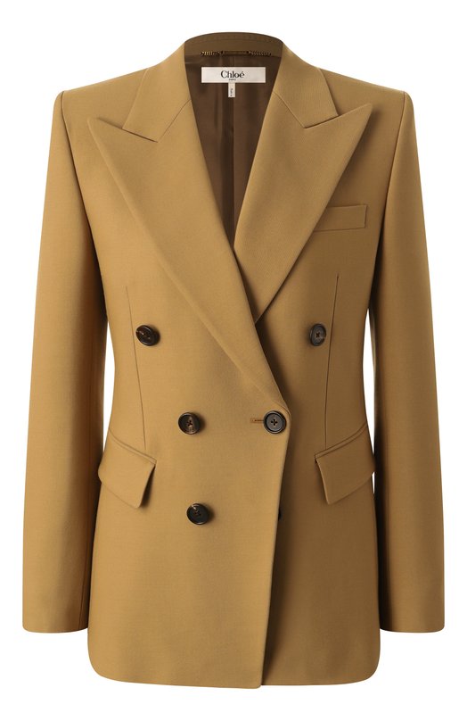 Шерстяной жакет Chloé CHC25SVE04299 Бежевый CHC25SVE04299