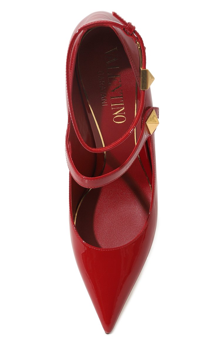 Женские кожаные туфли tiptoe VALENTINO красного цвета, арт. 2W2S0GM5/ERU | Фото 6 (Материал внутренний: Натуральная кожа; Каблук высота: Высокий; Подошва: Плоская; Каблук тип: Шпилька; Материал внешний: Натуральная кожа)