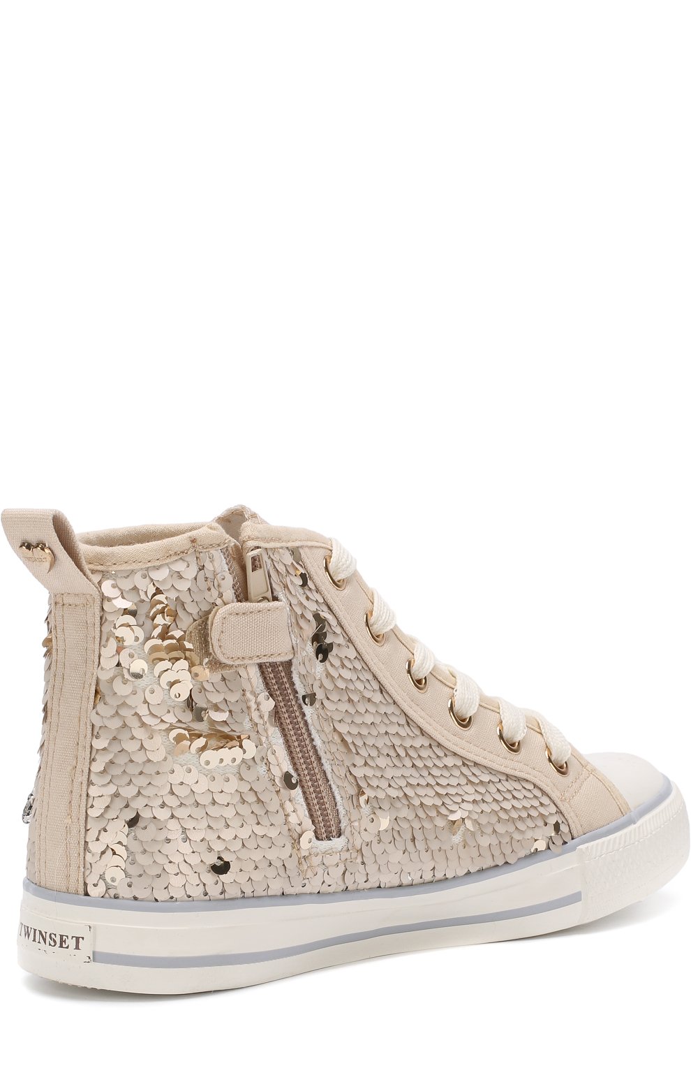 Текстильные кеды с пайетками и кристаллами TWINSET, арт. HS88GA/35-40, фото 3