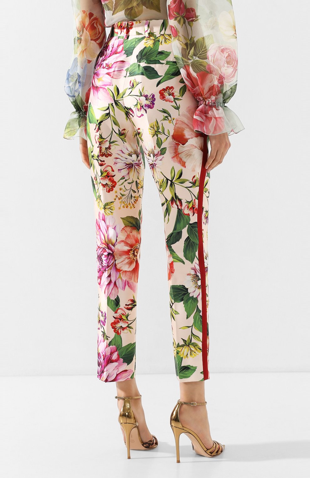 Шелковые брюки DOLCE & GABBANA, арт. FTAM0T/IS1AE, фото 4