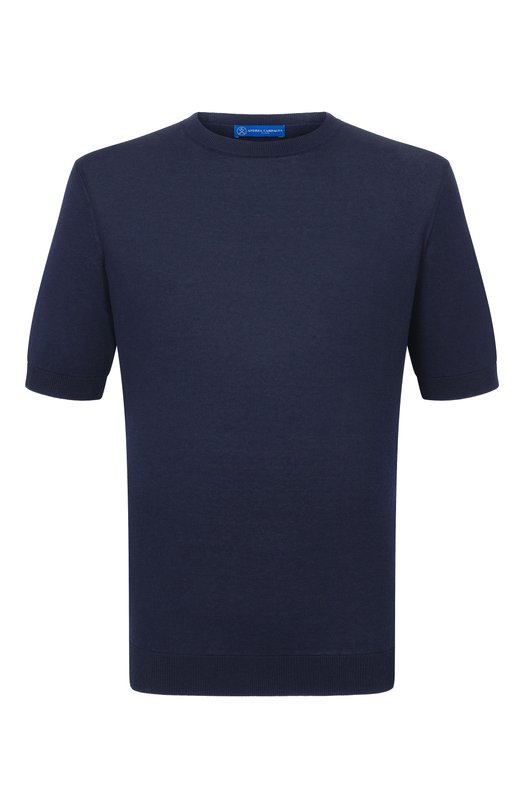 Джемпер из шелка и хлопка Andrea Campagna M5425-1033 Синий M5425-1033