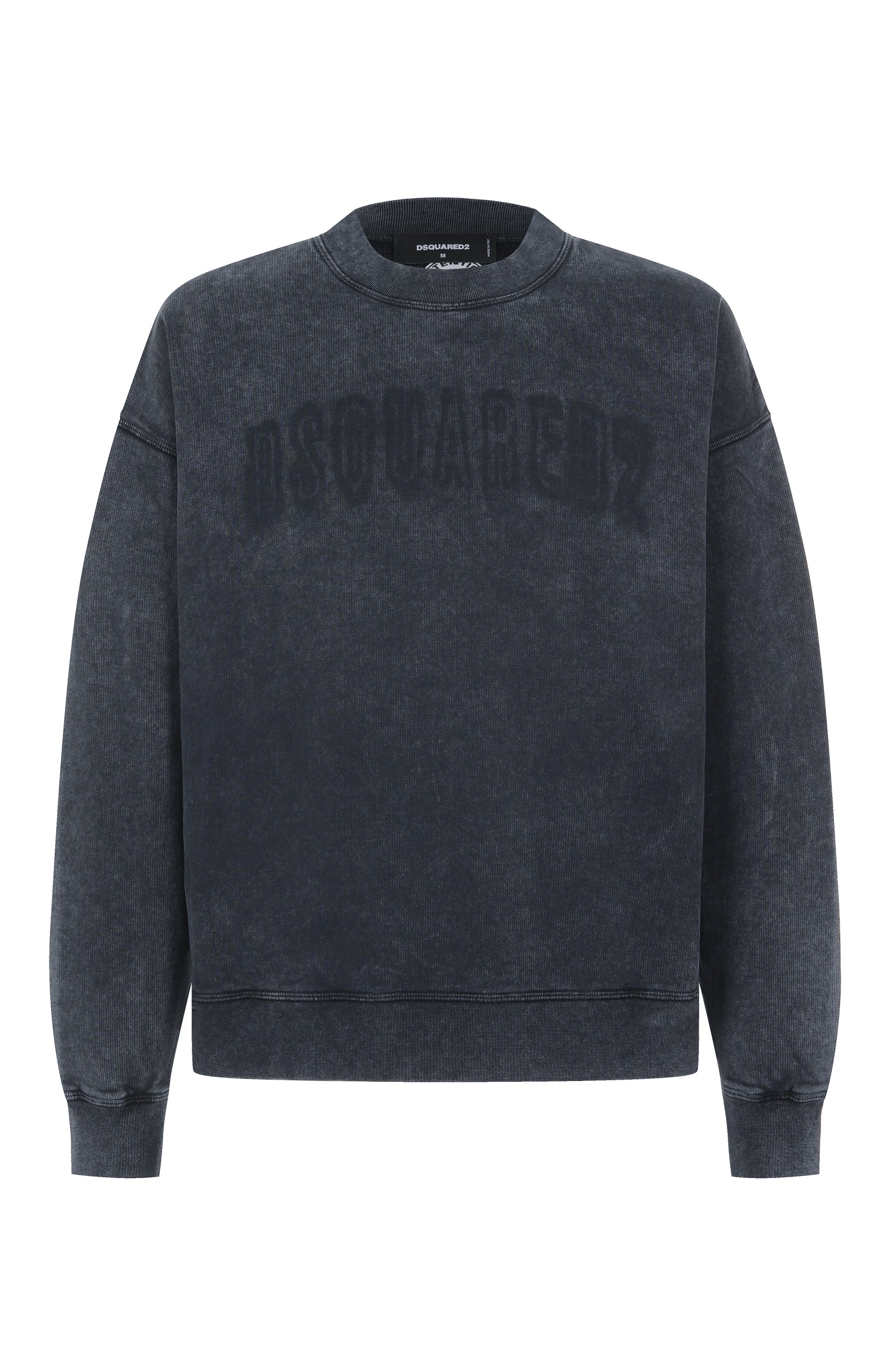 Хлопковый свитшот DSQUARED2 темно-серого цвета по цене 59950 руб., арт. S74GU0885/S25030, фото 1 Хлопковый свитшот DSQUARED2, арт. S74GU0885/S25030, фото 1