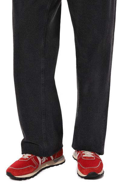 Комбинированные кроссовки ryan PREMIATA красного цвета по цене 32550 руб., арт. RYAN/VAR 6818, фото 3 Комбинированные кроссовки ryan PREMIATA, арт. RYAN/VAR 6818, фото 3