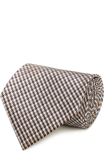Мужской шелковый галстук с узором houndstooth TOM FORD, арт. 9TF301TF