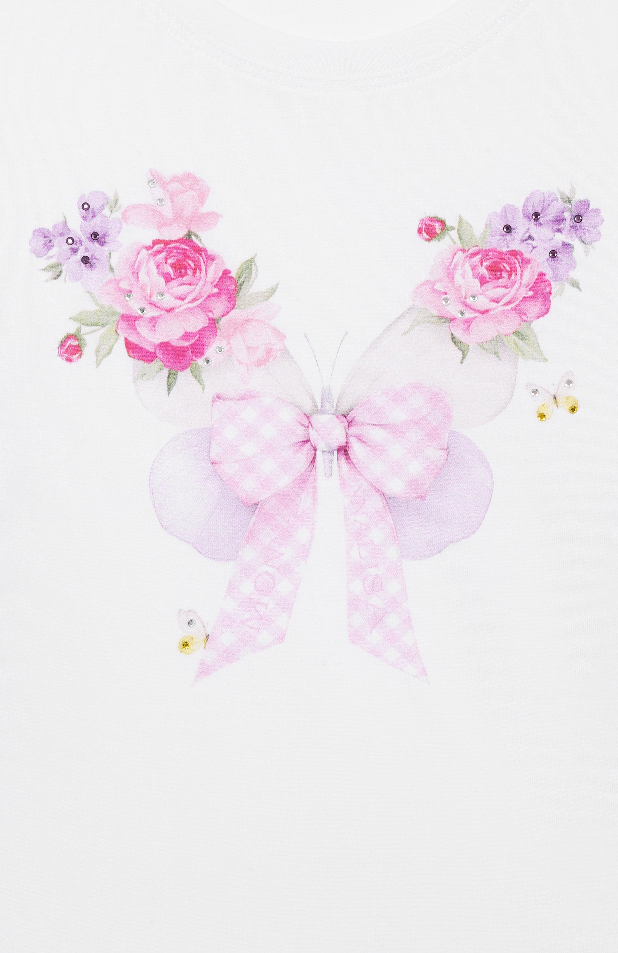 Хлопковая футболка MONNALISA, арт. 11G603, фото 3