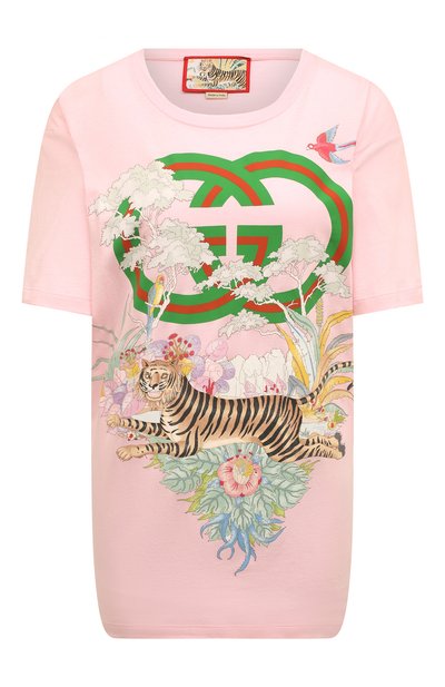 Женская хлопковая футболка GUCCI, арт. 615044/XJD4G