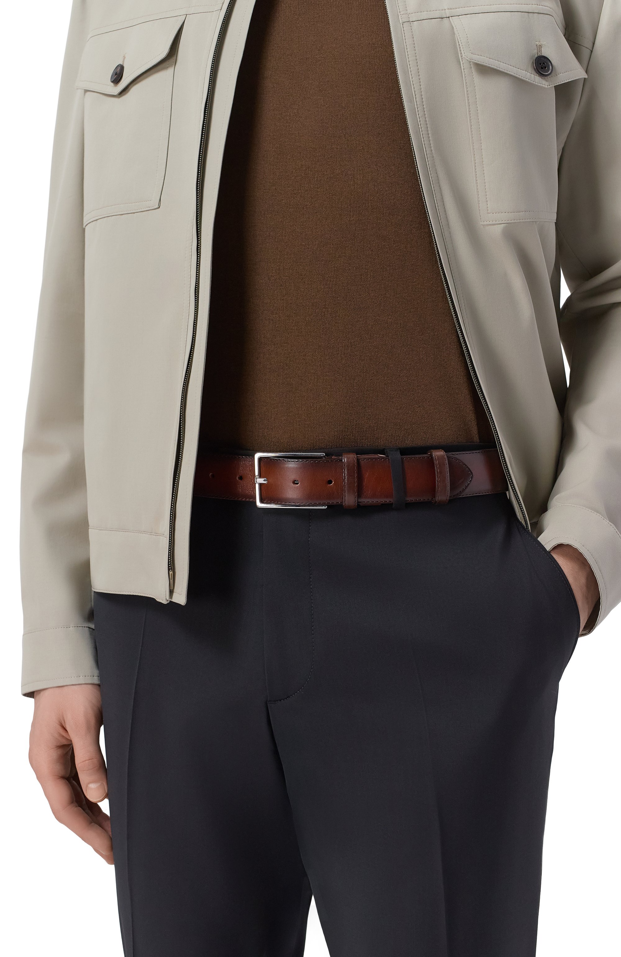 Кожаный ремень DOUCAL'S, арт. DC0001SIGMUF1599, фото 2