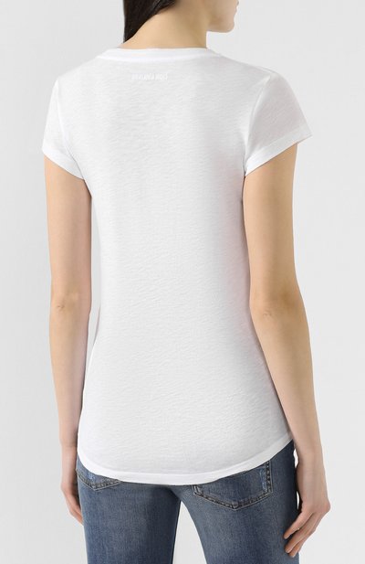 Футболка из смеси хлопка и вискозы ZADIG AND VOLTAIRE, арт. SHTS1823F, фото 4