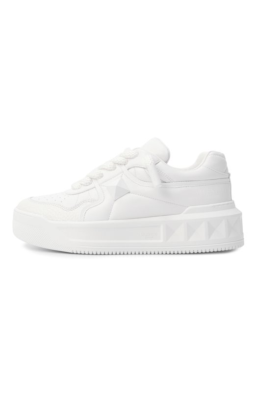 Кожаные кеды One Stud XL Valentino 7W2S0FQ4/XTM Белый  7W2S0FQ4/XTM Фото 4