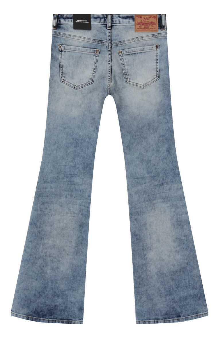 Детские джинсы DSQUARED2 голубого цвета, арт. DQ2633/D0AC2 | Фото 2 (Нос: Не проставлено; Материал внешний: Хлопок; Детали: Потертости; Автоматизация состава: Проставлено; Ростовка одежда: 4 года | 104 см, 6 лет | 116 см, 8 лет | 128 см, 10 - 11 лет | 140 - 146см, 13 - 15 лет | 158 см, 16 лет | 164 см)