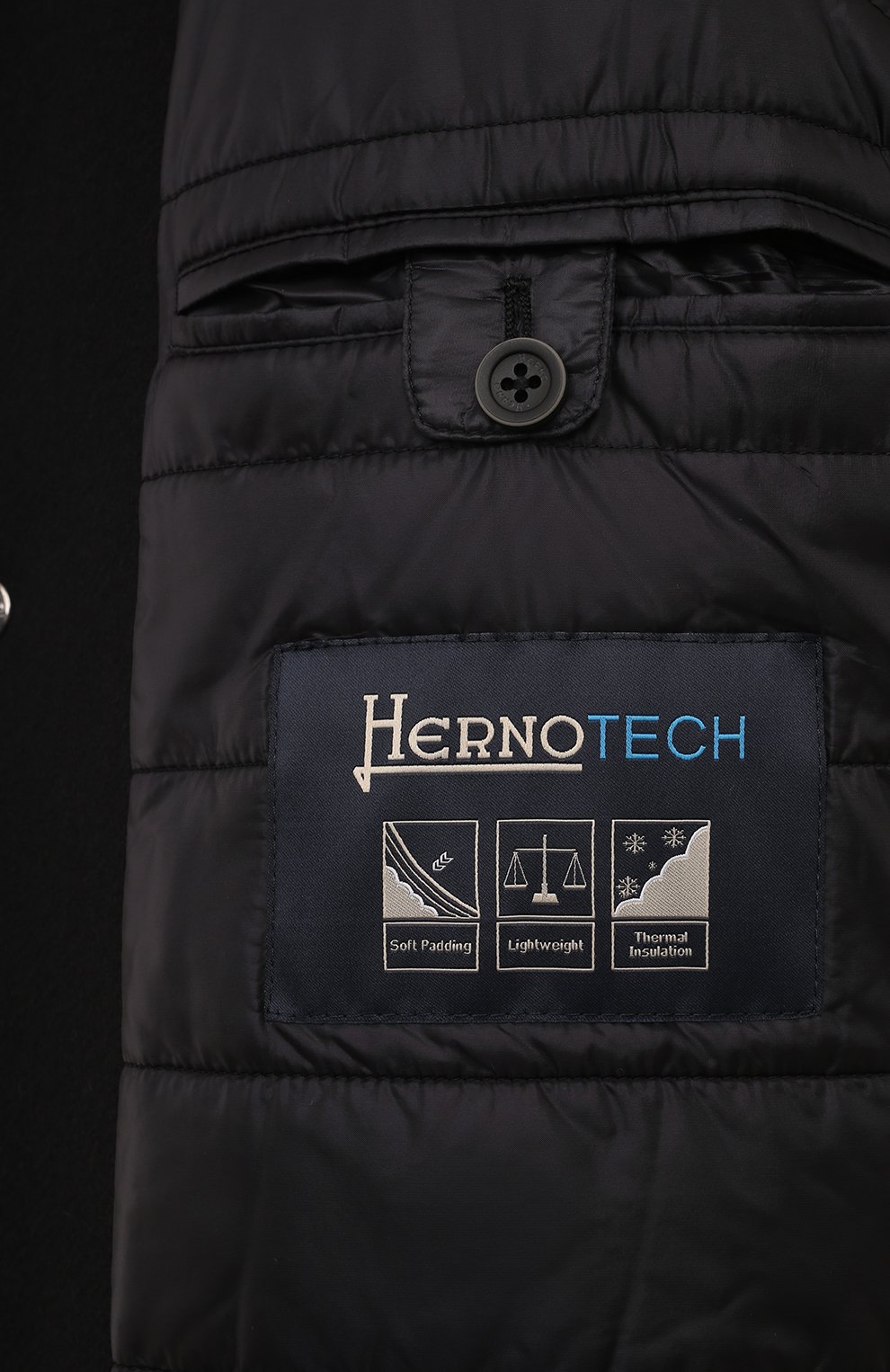 Шерстяное пальто с воротником из бобра HERNO, арт. CA0071U/39601, фото 6