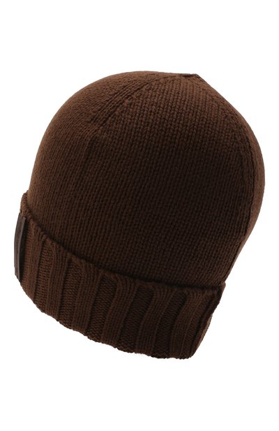 Кашемировая шапка ZEGNA коричневого цвета по цене 31950 руб., арт. Z8I31/ZI9, фото 2 Кашемировая шапка ZEGNA, арт. Z8I31/ZI9, фото 2