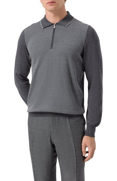 Шерстяное поло GRAN SASSO темно-серого цвета по цене 39950 руб., арт. 43108/14713, фото 3 Шерстяное поло GRAN SASSO, арт. 43108/14713, фото 3